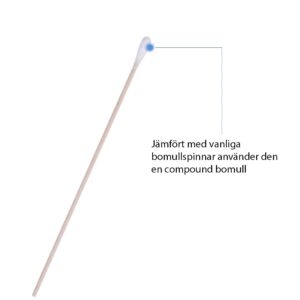 Hårdpressade bomullspinne för Vapenvård 100-Pack